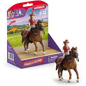 Schleich heste klub Hannah og Cayenne 42711