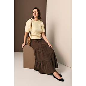 VRS dame nederdel str. M - brun