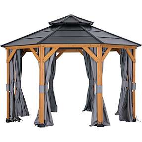 Sunjoy gardin til lysthus 395 x 395 cm