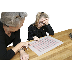 Lærlet underlag med tallene fra 1-100