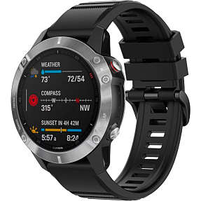 Fixed silikonerem til Garmin Smartwatch - sort