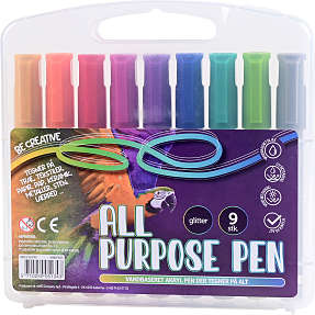 Parrot All Purpose pen glitter 9-pak
