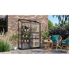 Vitavia Ida 900 drivhus med sokkel - sort