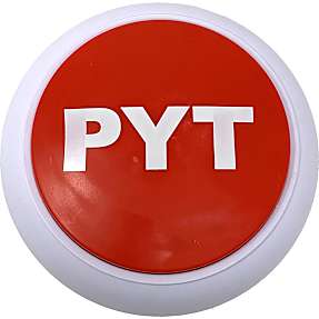 Pyt knap med sjove sætninger - rød