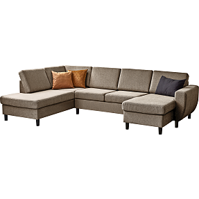 Rom Nordic højrevendt U-sofa - taupe