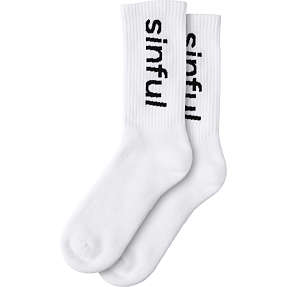 Sinful sokker med logo str. 36/38 - hvid