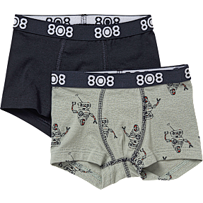 808 2-pak boxershorts str. 2 år - grøn/blå