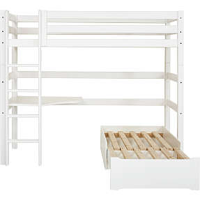 Hoppekids ECO Luxury MEGA-seng med lounge-modul og bordplade 90x200cm