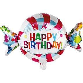 Folieballon Bolsje H: 40 cm - Multifarvet