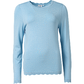 VRS dame striktrøje str. L - lyseblå