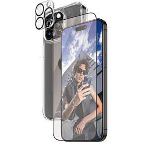 PanzerGlass 3-i-1 beskyttelsessæt iPhone 15 Pro Max