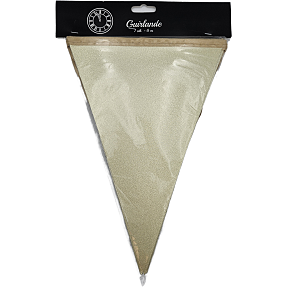 Guirlande L: 6 m - glimmer guldfarvet