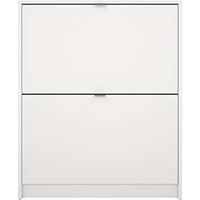 Shoes skoskab med 2 låger og 2 rum - hvid