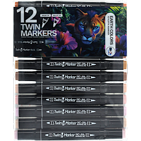 Danpen Twin markers Earth 12-pak