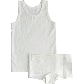 808 børne undertøjssæt str. 2 år - hvid