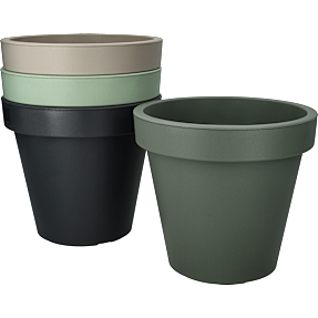 Karlstad plastikkrukke Ø:25 cm - sort