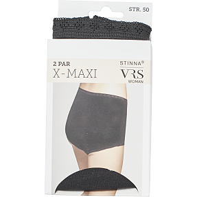 VRS dame 2-pak x-maxi trusse str. 50 - sort