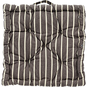 Boxhynde i bomuld - grå og hvid strib