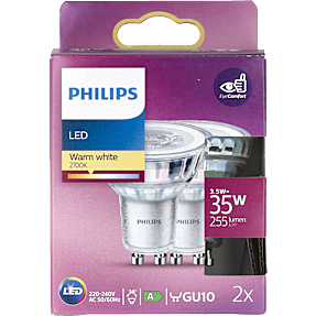 Philips 2-pak LED pære GU10