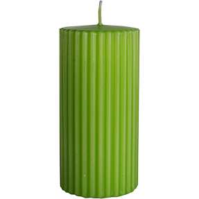 Windsor rillet bloklys 5,8x12 cm - æblegrøn