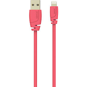 Sinox Pro USB-A til lightning kabel - pink