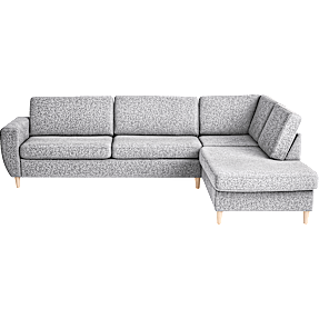 Rom Nordic højrevendt open-end sofa - lysegrå