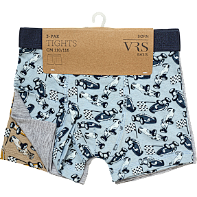 VRS børne 3-pak boxershorts str. 110/116 - multifarvet