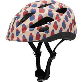 SCO cykelhjelm til børn - sandfarvet med hjerter