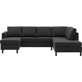 Oslo venstrevendt U-sofa - mørkegrå
