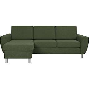 Madrid Nordic vendbar sofa med chaiselong - grøn