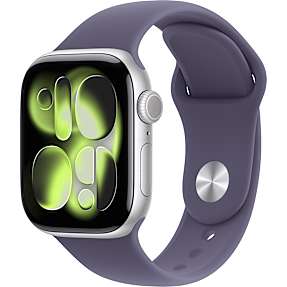 Apple Watch S11 (2025) GPS + Cell 42 mm - Silver Aluminium - Purple Fog Sport Band S/M