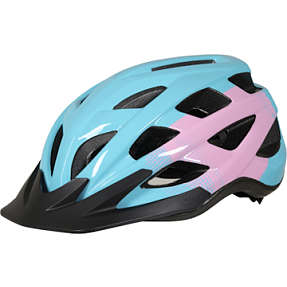 CSI cykelhjelm - turkis/pink med visir