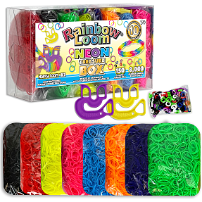 Rainbow Loom skattekiste - neon