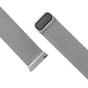 Apple watch Fixed urrem 20 mm - sølvfarvet
