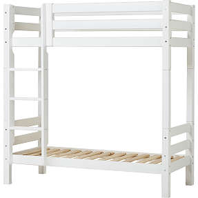 Hoppekids ECO Luxury høj køjeseng med lige stige 70x160 cm - hvid