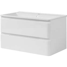 NORTIQ Miami badmøbel med vask - hvid højglans