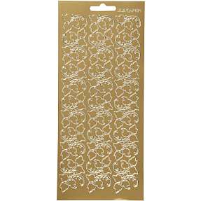 Klistermærker blade - guldfarvet