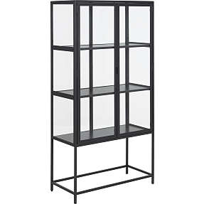 Seaford vitrineskab - sort