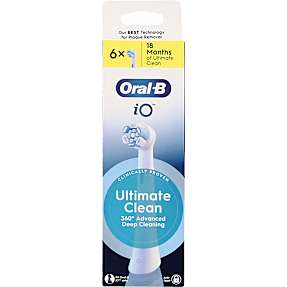 Oral-B iO Ultimate Clean tandbørstehoveder 6-pak - hvid