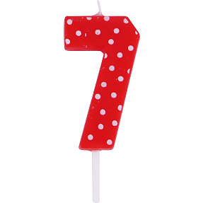 Salling "7" kagelys - Rød/hvid