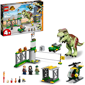 LEGO® Jurassic World T. rex på dinosaurflugt 76944