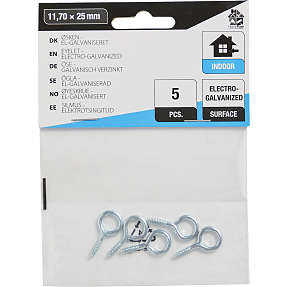 HomeFixer øjekrog 11.70x25 mm 5 stk