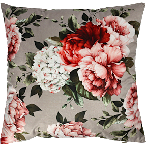 BASIS pyntepude i velour - blomsterprint