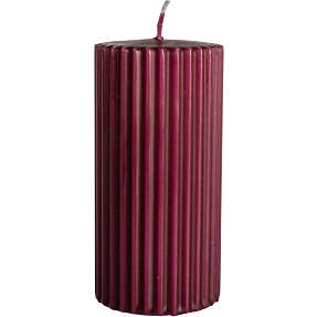 Windsor rillet bloklys 5,8x12 cm - aubergine
