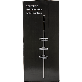 Teleskopstang med 3 hylder til badeværelset