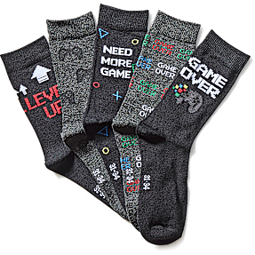 VRS børne 5-pak strømper str. 26/30 - sort