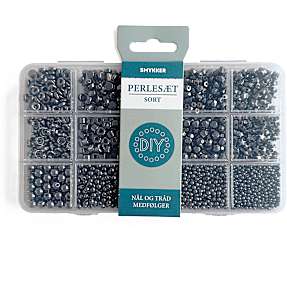 Perlesæt - sort