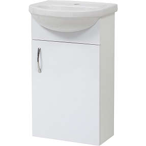 Nortiq Milano badskab højglans hvid med vask