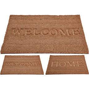 Kokosmåtte Welcome/Home 40x60 cm -assorteret