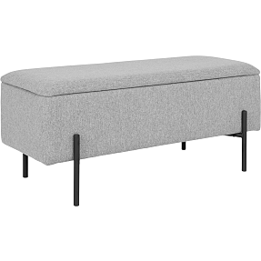 Watford bænk med opbevaring - lysegrå